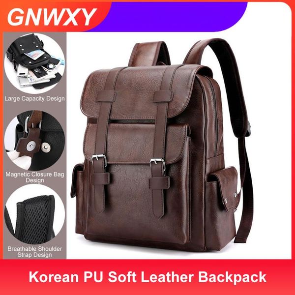 backpack pu leather college fashion travel bag waterproof casual school 15.6-inch laptop
backpack pu leather college fashion travel bag waterproof casual school 15.6-inch laptop