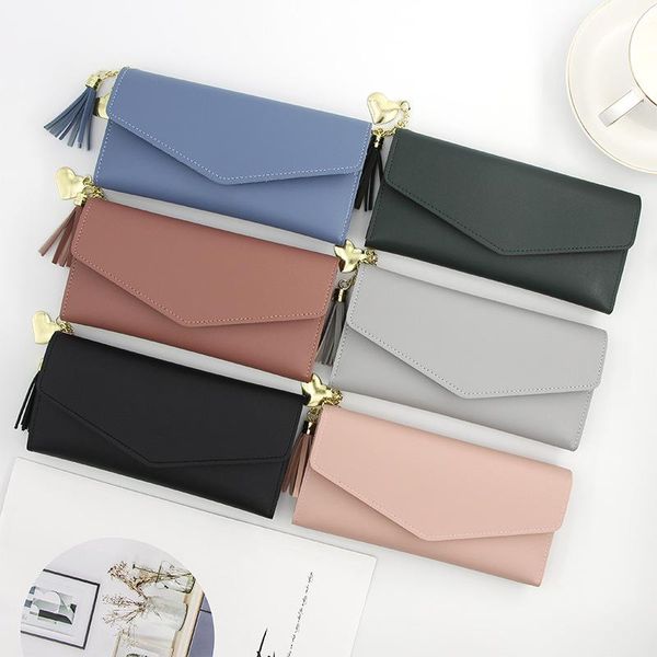 wallets long korean style women's wallet solid color clutch bag tri-fold multi-function buckle multi-card position change, Red;black
wallets long korean style women's wallet solid color clutch bag tri-fold multi-function buckle multi-card position change, Red;black