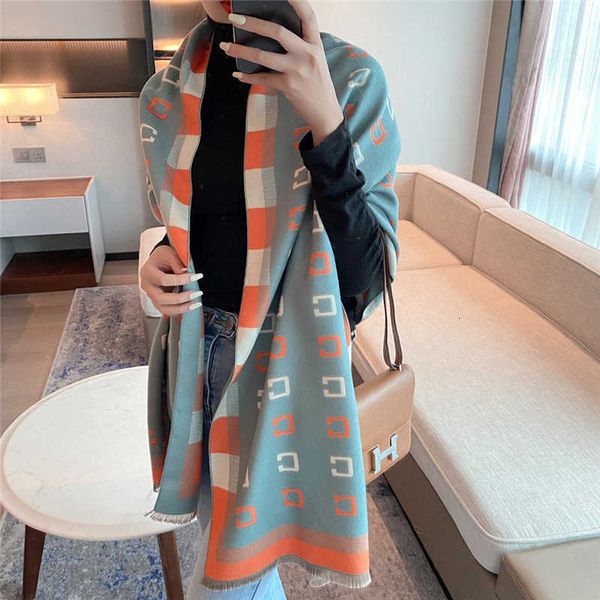 autumn and winter letter women's korean version thickened large shawl double-sided jacquard warm imitation cashmere scarf, Blue;gray
autumn and winter letter women's korean version thickened large shawl double-sided jacquard warm imitation cashmere scarf, Blue;gray
