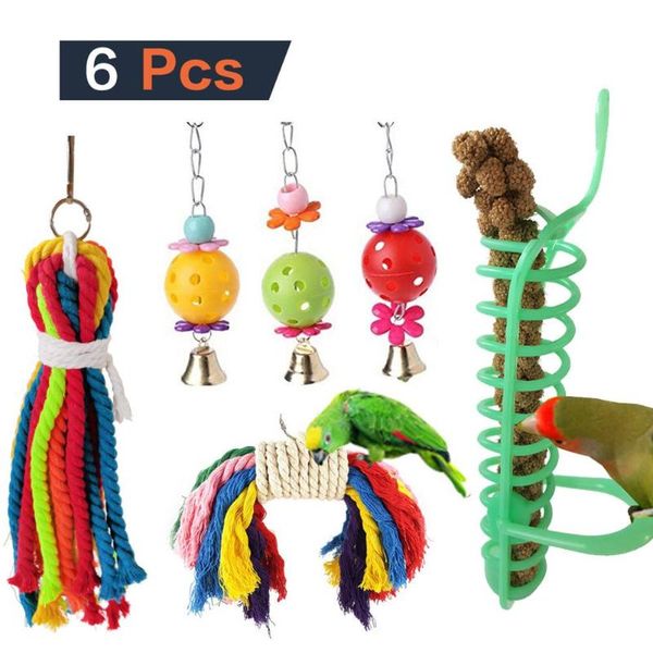 6pcs/set of parrot toy set plastic pet products feeding toys foraging bird other supplies
6pcs/set of parrot toy set plastic pet products feeding toys foraging bird other supplies