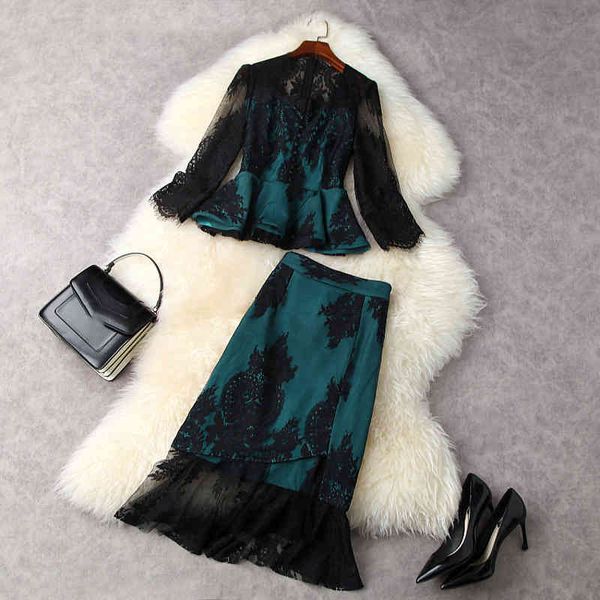 two piece dress spring 4/5 sleeve square neck black / green floral lace panelled + mid-calf mermaid skirt suits 2 s set lm1711948 7a4z, White
two piece dress spring 4/5 sleeve square neck black / green floral lace panelled + mid-calf mermaid skirt suits 2 s set lm1711948 7a4z, White
