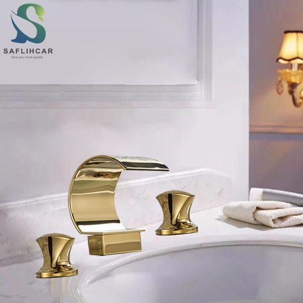 golden polished surface bathroom basin faucet two-handle 3-piece set kitchen sink faucets
golden polished surface bathroom basin faucet two-handle 3-piece set kitchen sink faucets