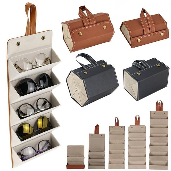 storage bags glasses case cover folding box pu leather 6 pairs of sunglasses eyeglasses solid gift magnet switch
storage bags glasses case cover folding box pu leather 6 pairs of sunglasses eyeglasses solid gift magnet switch