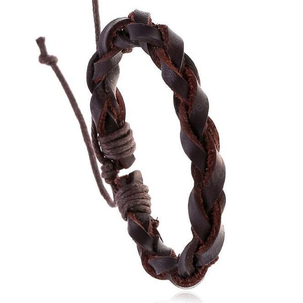 men women bracelet retro hand woven hemp flowers genuine leather bracelet adjustable cowhide wax thread nightclub hip hop bracelet, Golden;silver
men women bracelet retro hand woven hemp flowers genuine leather bracelet adjustable cowhide wax thread nightclub hip hop bracelet, Golden;silver