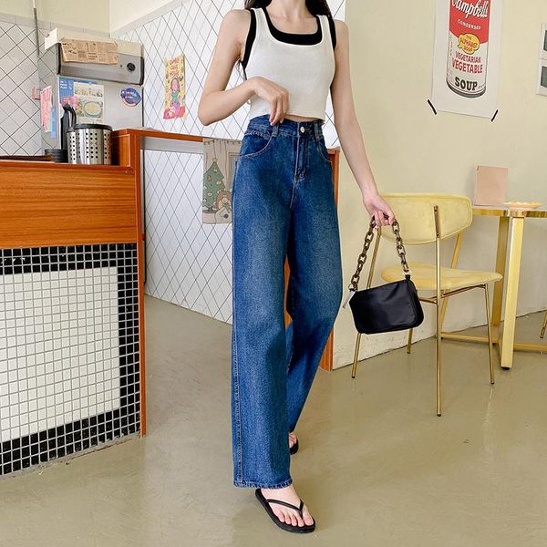 women's jeans ailegogo streetwear female vintage washed straight blue denim pants summer women high waist loose retro ladies trousers
women's jeans ailegogo streetwear female vintage washed straight blue denim pants summer women high waist loose retro ladies trousers