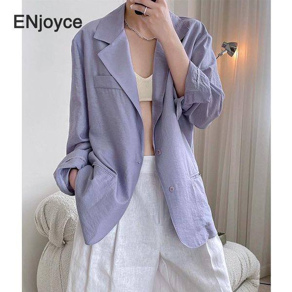 women fashion purple suit blazer korean style ladies casual lapel long sleeve loose suits sunscreen thin jacket summer 2021 women's & b, White;black
women fashion purple suit blazer korean style ladies casual lapel long sleeve loose suits sunscreen thin jacket summer 2021 women's & b, White;black