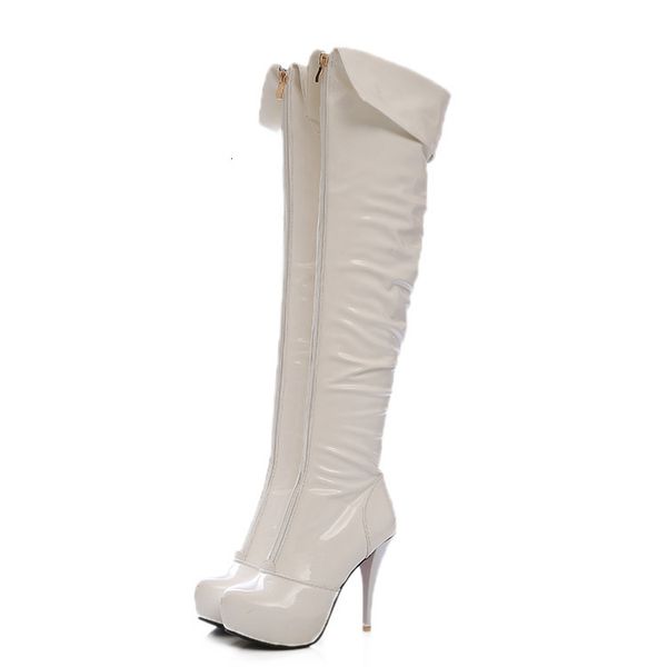 3 colors patent leather pu over the knee thigh high heels designer boots size 35 to 40, Black
3 colors patent leather pu over the knee thigh high heels designer boots size 35 to 40, Black