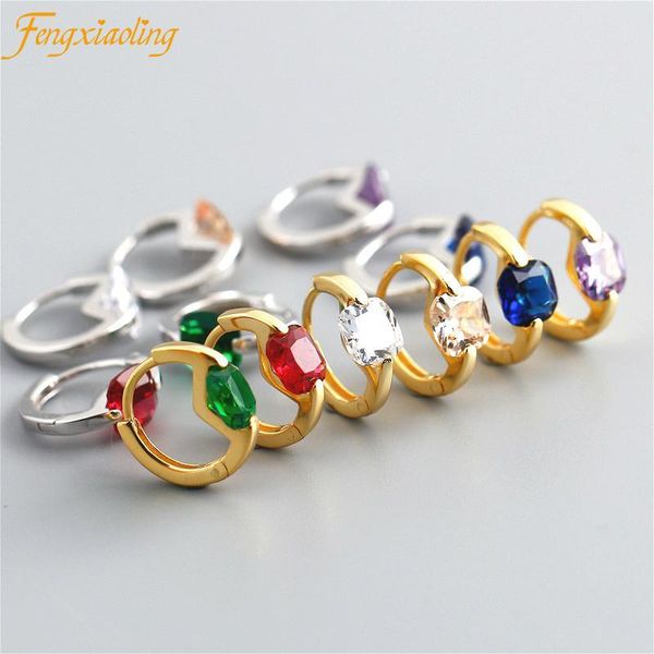 hoop & huggie real 925 sterling silver earrings for women small multicolor zircon round trendy fine jewelry cute accessories, Golden;silver
hoop & huggie real 925 sterling silver earrings for women small multicolor zircon round trendy fine jewelry cute accessories, Golden;silver