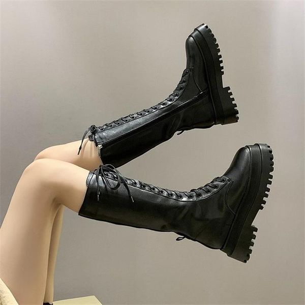 boots black motorcycle women's fall / winter 2021 thick soled lace up versatile high tube knight
boots black motorcycle women's fall / winter 2021 thick soled lace up versatile high tube knight