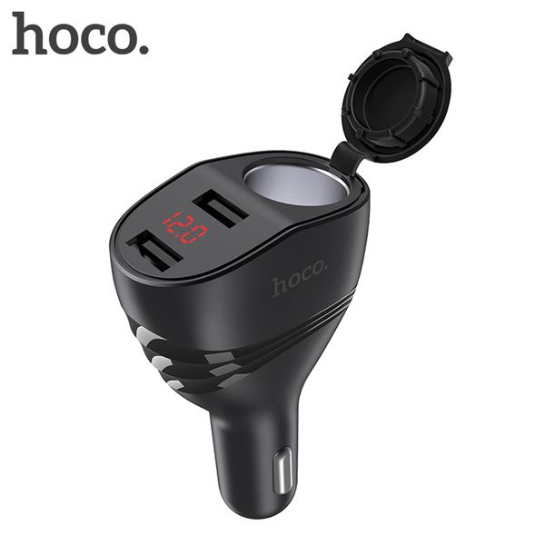 hoco dual usb car charger + cigarette lighter slot with led display 96w 3.1a fast charging car-charger adapter for iphone 11 pro 
hoco dual usb car charger + cigarette lighter slot with led display 96w 3.1a fast charging car-charger adapter for iphone 11 pro