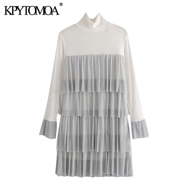 women chic fashion patchwork ruffle mini dress high neck long sleeve female dresses vestidos mujer 210420, White
women chic fashion patchwork ruffle mini dress high neck long sleeve female dresses vestidos mujer 210420, White