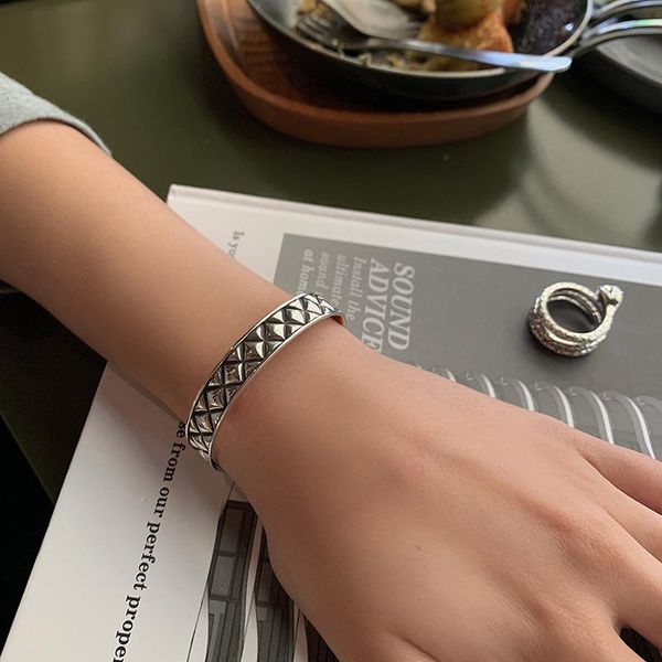 bangle fmily minimalist 925 sterling silver geometric diamond bracelet retro fashion hip hop punk wild jewelry for girlfriend gifts, Black
bangle fmily minimalist 925 sterling silver geometric diamond bracelet retro fashion hip hop punk wild jewelry for girlfriend gifts, Black