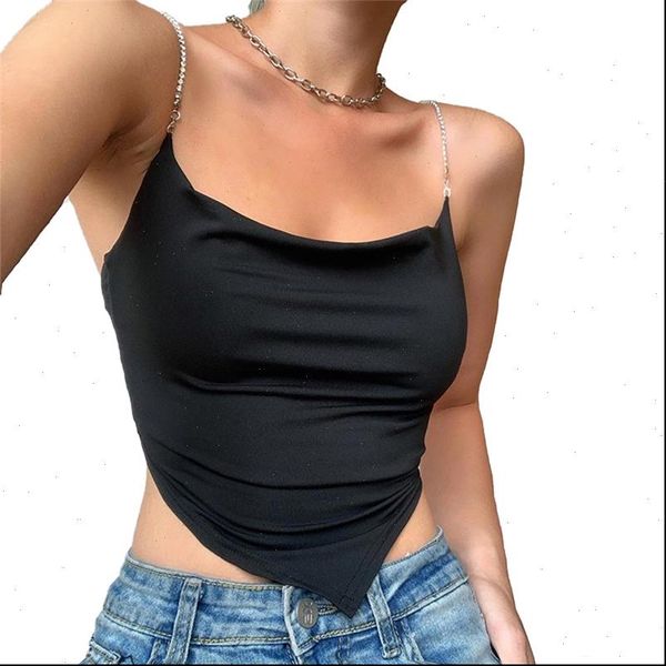 camisole summer fashion backless womens camis drill chain back lace up cropped tank solid color stylish clubwear sun, White
camisole summer fashion backless womens camis drill chain back lace up cropped tank solid color stylish clubwear sun, White