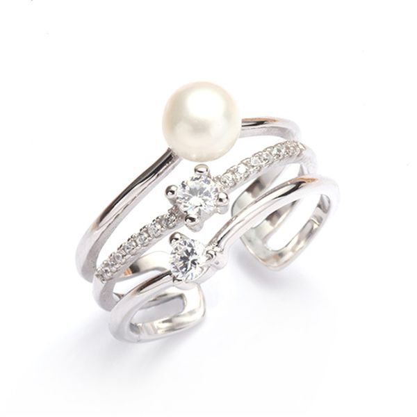 s925 sterling silver pearl irregular opening ring settings female diy accessories mountings for women, Slivery;crystal
s925 sterling silver pearl irregular opening ring settings female diy accessories mountings for women, Slivery;crystal