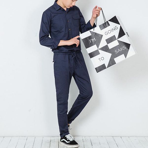 men's pants siamese men tide brand korean workers who dress jumpsuits fashion stylist student, Black
men's pants siamese men tide brand korean workers who dress jumpsuits fashion stylist student, Black