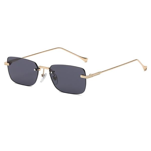 sunglasses fashion rimless square women tide metal ins personality men street driving glasses, White;black
sunglasses fashion rimless square women tide metal ins personality men street driving glasses, White;black
