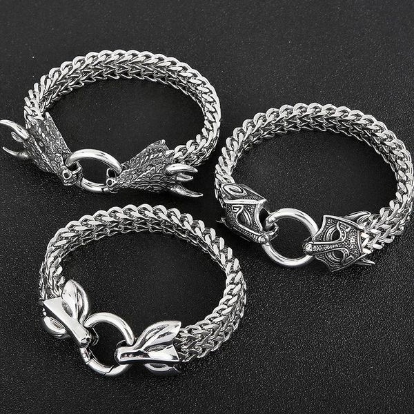 link, chain hiphop stainless steel men bracelet with dragon head 12mm franco link curb men's bracelets man gift bag drop, Black
link, chain hiphop stainless steel men bracelet with dragon head 12mm franco link curb men's bracelets man gift bag drop, Black