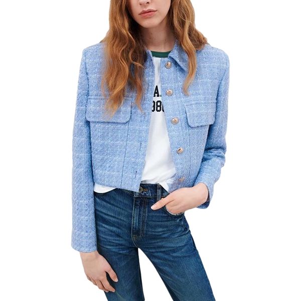 tweed women elegant short jackets spring-autumn fashion ladies soft patchwork coats vintage female chic outerwear girl 210430, Black;brown
tweed women elegant short jackets spring-autumn fashion ladies soft patchwork coats vintage female chic outerwear girl 210430, Black;brown