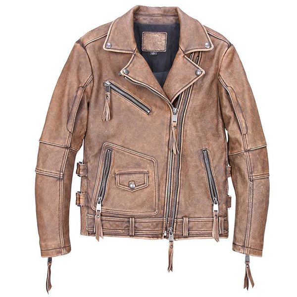 men's leather & faux 2021 vintage brown men motorcycle jacket large size xxxxxl genuine thick cowhide winter slim fit biker's coat, Black
men's leather & faux 2021 vintage brown men motorcycle jacket large size xxxxxl genuine thick cowhide winter slim fit biker's coat, Black
