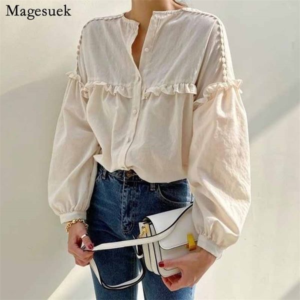 spring vintage loose solid button woman shirt long sleeve ruffled white blouse women korean style office ladies 11269 210512
spring vintage loose solid button woman shirt long sleeve ruffled white blouse women korean style office ladies 11269 210512