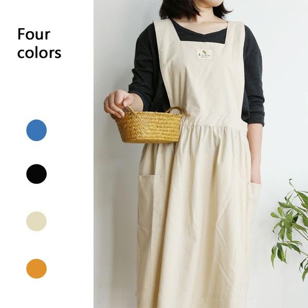 aprons apron cotton linen solid color simple gardening flower art coffee baking overalls wide shoulder straps waterproof pleated dress
aprons apron cotton linen solid color simple gardening flower art coffee baking overalls wide shoulder straps waterproof pleated dress