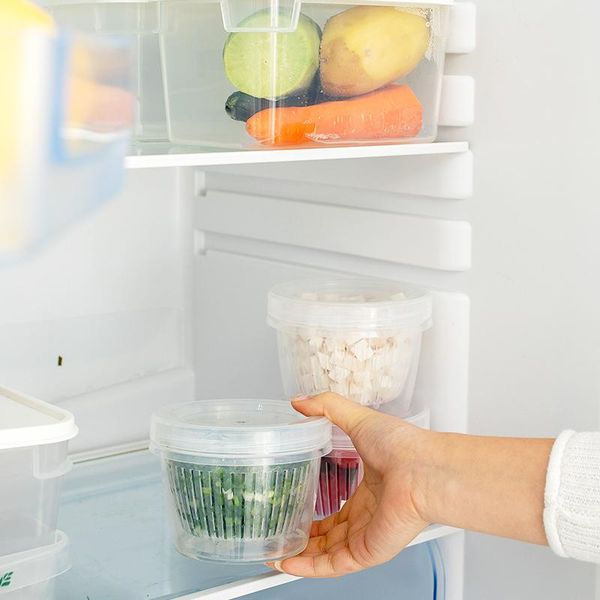 500ml kitchen sealed storage box refrigerator organizer with lids vegetable fresh garlic circular drain container bottles & jars
500ml kitchen sealed storage box refrigerator organizer with lids vegetable fresh garlic circular drain container bottles & jars