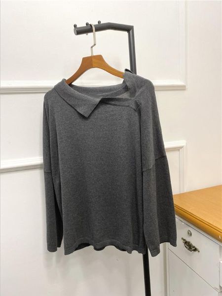 women's sweaters early autum asymmetrical neckline knitted sweater for women long sleeve female bottoming fashion, White;black
women's sweaters early autum asymmetrical neckline knitted sweater for women long sleeve female bottoming fashion, White;black