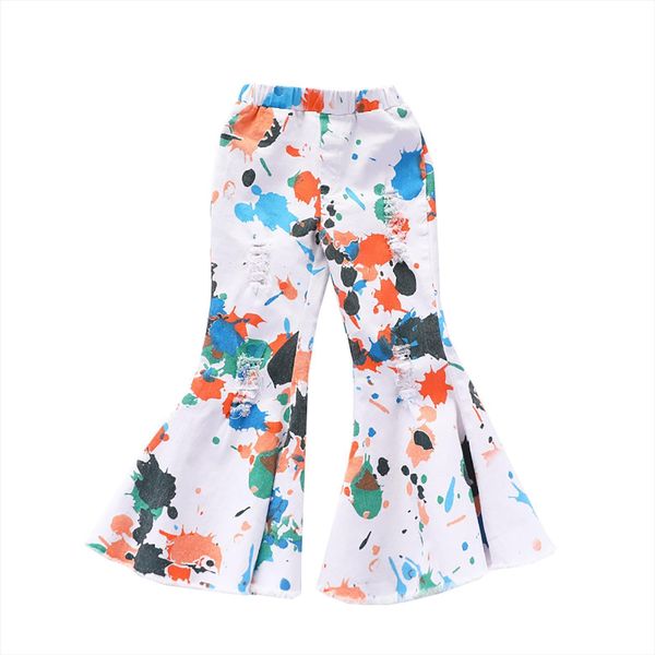 kid girls abstract graffiti print ripped jeans, child long flared trousers casual baby denim stretch pants, Blue
kid girls abstract graffiti print ripped jeans, child long flared trousers casual baby denim stretch pants, Blue