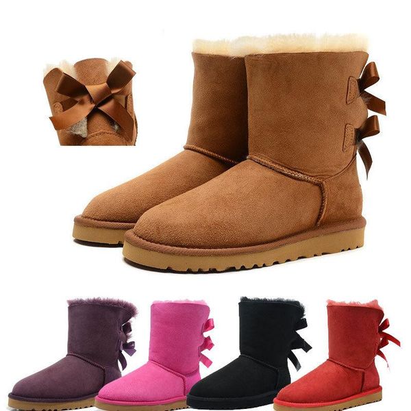boots brand winter women snow lady classic australia short botas warm bow genuine leather shoes woman plus size 44, Black
boots brand winter women snow lady classic australia short botas warm bow genuine leather shoes woman plus size 44, Black