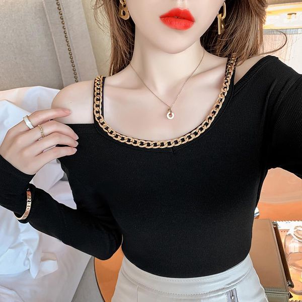 women's t-shirt korean fashion slash neck graphic t shirts sequined tube full sleeve tee shirt dm001, White
women's t-shirt korean fashion slash neck graphic t shirts sequined tube full sleeve tee shirt dm001, White