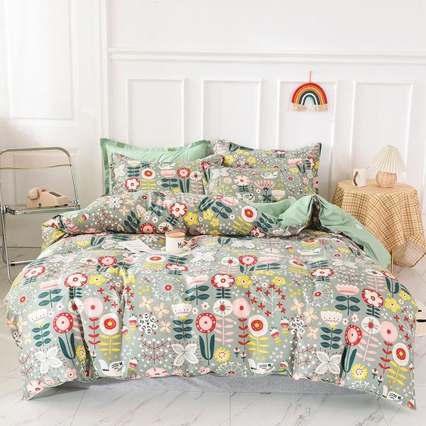 bedding sets 2021 floral style comforter set 3/4pcs bedclothes bed linings duvet cover sheet pillowcases