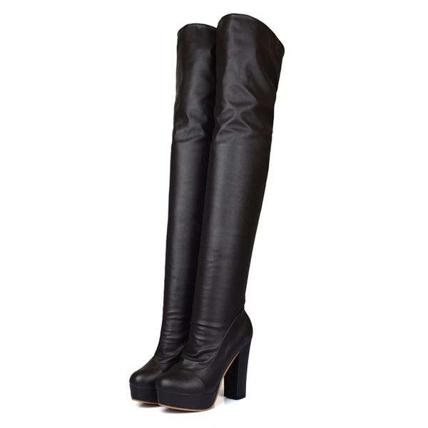fashion thigh high boots women platform soft stretch over-the-knee boots high heels designer long shoes lady large size 48 211006, Black
fashion thigh high boots women platform soft stretch over-the-knee boots high heels designer long shoes lady large size 48 211006, Black