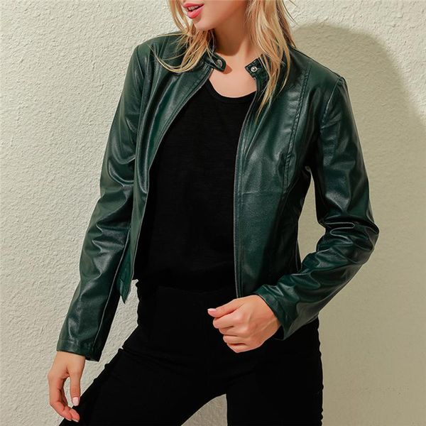 women's jackets autumn women winter chic fashion pu artificial leather full sleeve female streetwear small, Black;brown
women's jackets autumn women winter chic fashion pu artificial leather full sleeve female streetwear small, Black;brown