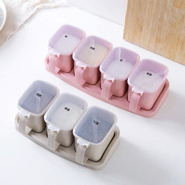 storage bottles & jars seasoning box plastic jar set kitchen household salt shaker creative
storage bottles & jars seasoning box plastic jar set kitchen household salt shaker creative
