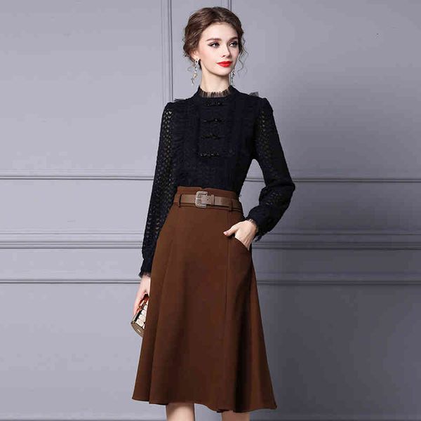 Women's Two Piece Pants Zhili winter suit women fashion, foreign style, thin lace top, high waist long skirt, two-piece set T6HE, White
Women's Two Piece Pants Zhili winter suit women fashion, foreign style, thin lace top, high waist long skirt, two-piece set T6HE, White