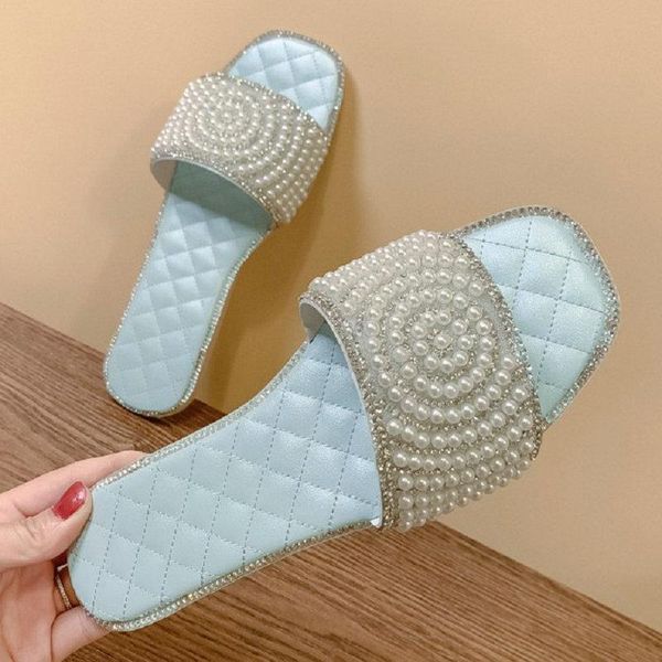 slippers sianie tianie 2021 women's flats with pearls string beads white blue yellow casual lady slides woman mules big size 46, Black
slippers sianie tianie 2021 women's flats with pearls string beads white blue yellow casual lady slides woman mules big size 46, Black