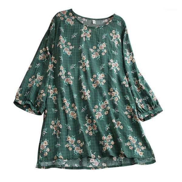 women's blouses & shirts summer floral print blouse women loose casual o-neck 3/4 sleeve shirt plus size ladies streetwear and, White
women's blouses & shirts summer floral print blouse women loose casual o-neck 3/4 sleeve shirt plus size ladies streetwear and, White