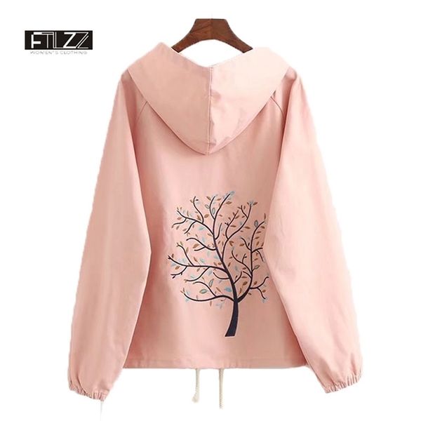 women casual jacket spring vintage tree embroidery hooded short coats ladies fashion harajuku loose windbreaker casacos 210525, Black;brown
women casual jacket spring vintage tree embroidery hooded short coats ladies fashion harajuku loose windbreaker casacos 210525, Black;brown