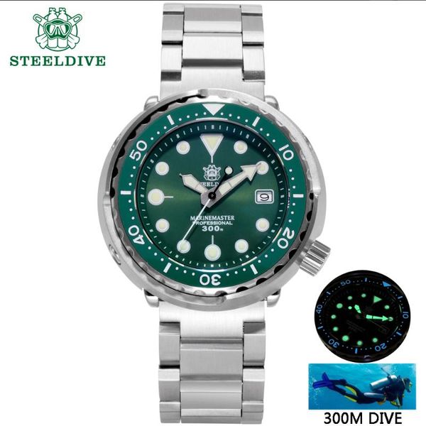wristwatches nh35 mechanical wristwatch 300m dive watch stainless steel sapphire crystal men automatic diver diving, Slivery;brown