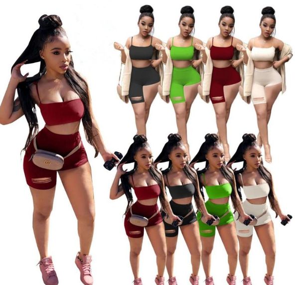 women's tracksuits 2021 est women shorts irregular sets sleeveless spaghetti strap vest nightclub hollow out bodycon sport outfits, Gray
women's tracksuits 2021 est women shorts irregular sets sleeveless spaghetti strap vest nightclub hollow out bodycon sport outfits, Gray