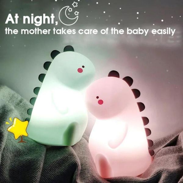 night lights colorful dinosaur pat the light cute silicone student dormitory study kids sleeping baby feeding bedside
night lights colorful dinosaur pat the light cute silicone student dormitory study kids sleeping baby feeding bedside