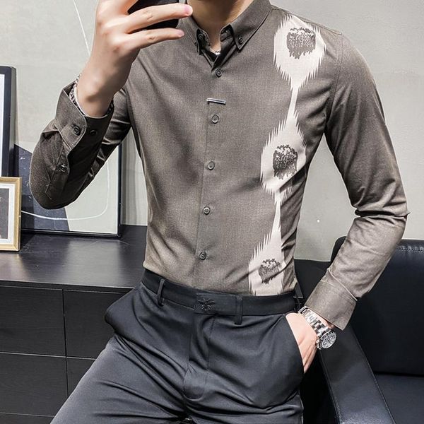 casual shirt men formal business dress shirts fashion printed long sleeve slim fit office social blouse chemise homme men's, White;black
casual shirt men formal business dress shirts fashion printed long sleeve slim fit office social blouse chemise homme men's, White;black