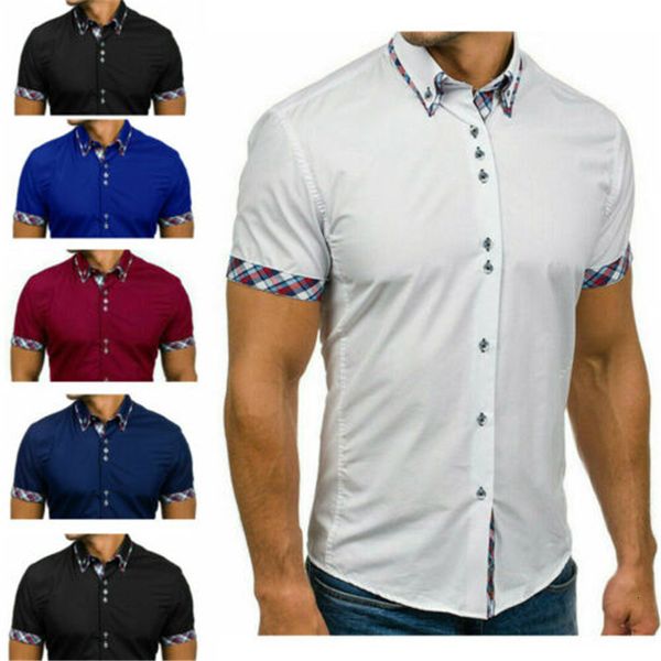 Men's Shirts Mens Short Cotton Formal Slim Fit Shirt Male Summer Turn Down Collar Top Clothing T6BP, White;black
Men's Shirts Mens Short Cotton Formal Slim Fit Shirt Male Summer Turn Down Collar Top Clothing T6BP, White;black