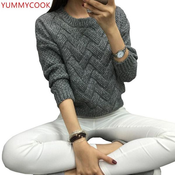 women's sweaters yummycook winter keep warm simple solid color pullover sweater female loose thin long sleeve round neck clothing b90, White;black
women's sweaters yummycook winter keep warm simple solid color pullover sweater female loose thin long sleeve round neck clothing b90, White;black