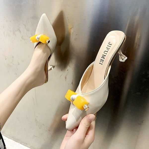 slippers fruit green chunky heel half women 2021 summer style baotou wear semi-high heeled lazy muller shoes daily, Black
slippers fruit green chunky heel half women 2021 summer style baotou wear semi-high heeled lazy muller shoes daily, Black