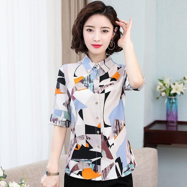 women's blouses & shirts chiffon blouse shirt women short sleeve turn-down collar female and spliced fashion trend dress woman, White
women's blouses & shirts chiffon blouse shirt women short sleeve turn-down collar female and spliced fashion trend dress woman, White