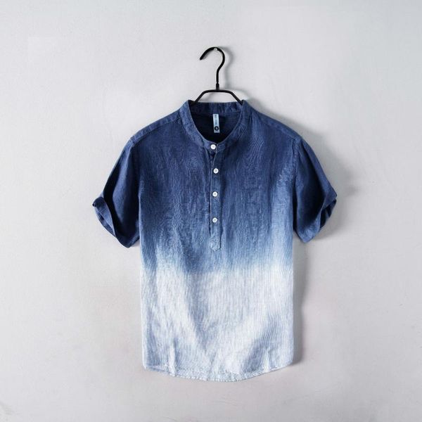 men's casual shirts 2021 summer linen short sleeve gradient shirt brand clothing slim fit male's pullover fashion mandarin collar, White;black
men's casual shirts 2021 summer linen short sleeve gradient shirt brand clothing slim fit male's pullover fashion mandarin collar, White;black
