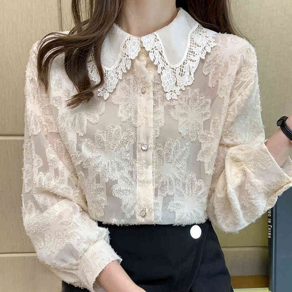 long sleeve apricot lace blouse shirt women blouse women blusas mujer de moda turn down collar lace women blouses e318 210426, White
long sleeve apricot lace blouse shirt women blouse women blusas mujer de moda turn down collar lace women blouses e318 210426, White
