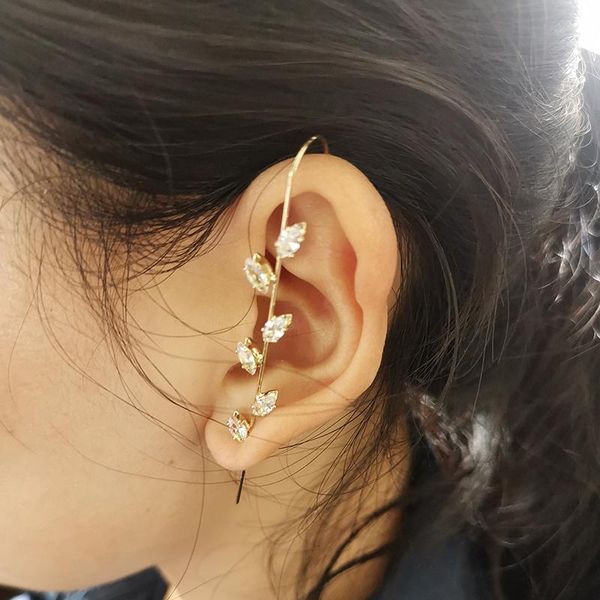fashion ear wrap crawler hook earrings for women crystal zirconia long hooks climber stud cuff jewelry, Golden;silver
fashion ear wrap crawler hook earrings for women crystal zirconia long hooks climber stud cuff jewelry, Golden;silver