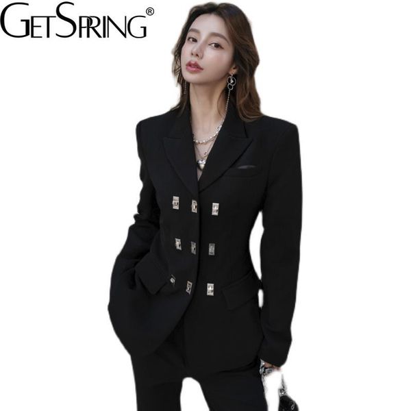 women's suits & blazers inproda women blazer temperament metal button long sleeves black suit coat fashion ladies jackets autumn 2021, White;black
women's suits & blazers inproda women blazer temperament metal button long sleeves black suit coat fashion ladies jackets autumn 2021, White;black